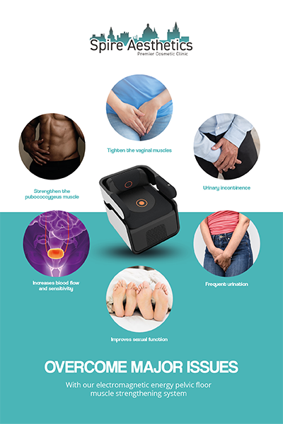 Image of EMS chair to treat Urine leakage Maryhill from Spire Aesthetics